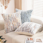 Tufted Boho Blue Throw Pillow Cover — 18" - View 5