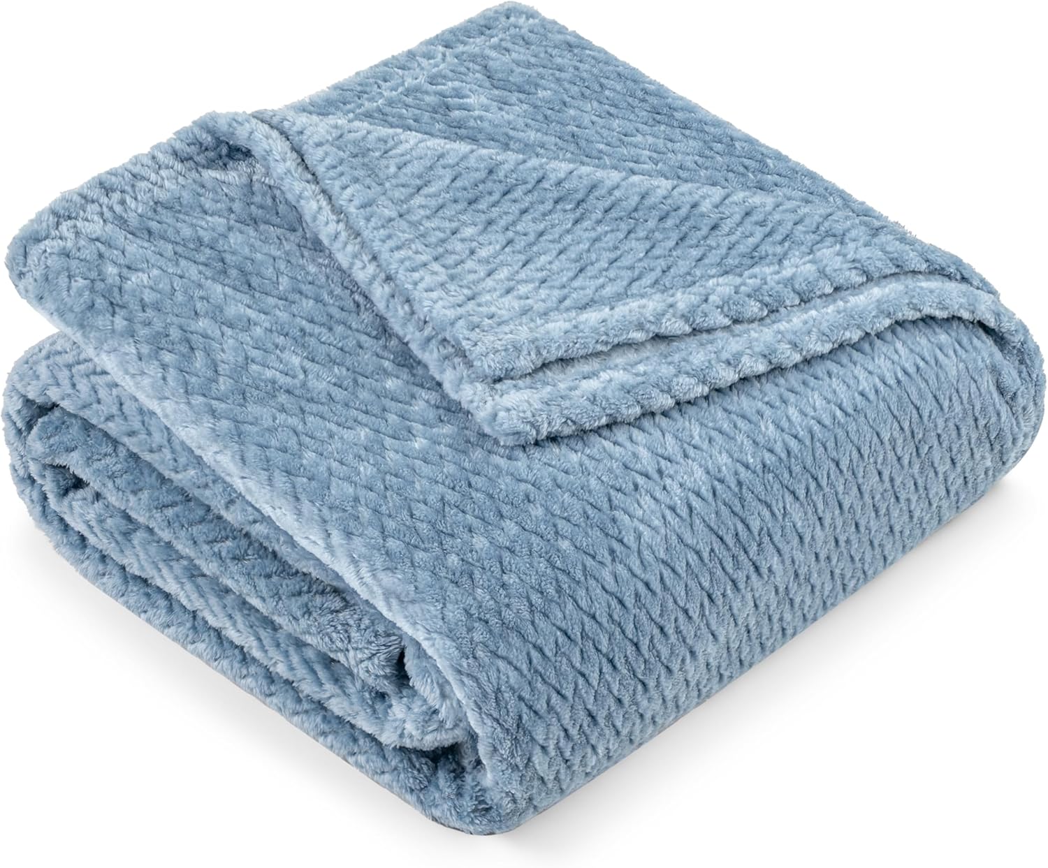 Beige Throw Pillow — 60" — Dusty Blue