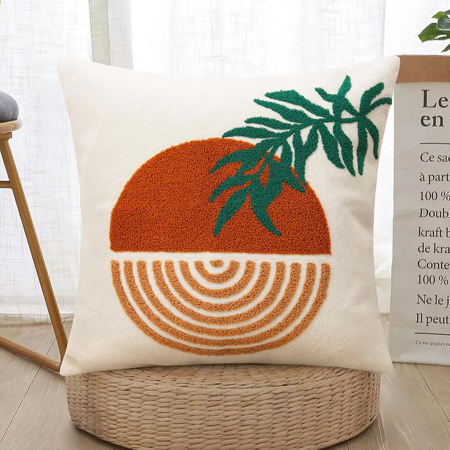Lumbar Boho Fabric Pillow Cover — 20" — Style D