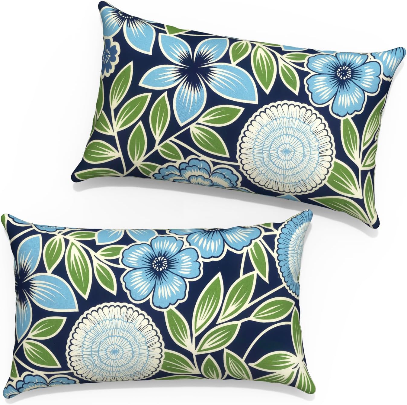 Vintage Modern Beige Throw Pillow Cover — 18" — 20" x 12" (Pack of 2)
