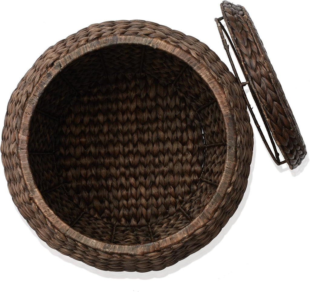 Handwoven Boho Brown Throw Pillow - View 4