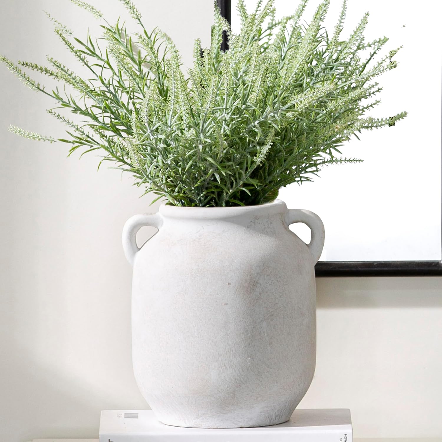 Vintage Farmhouse Brown Flower Vase — 7.6" — 7.6" Rustic