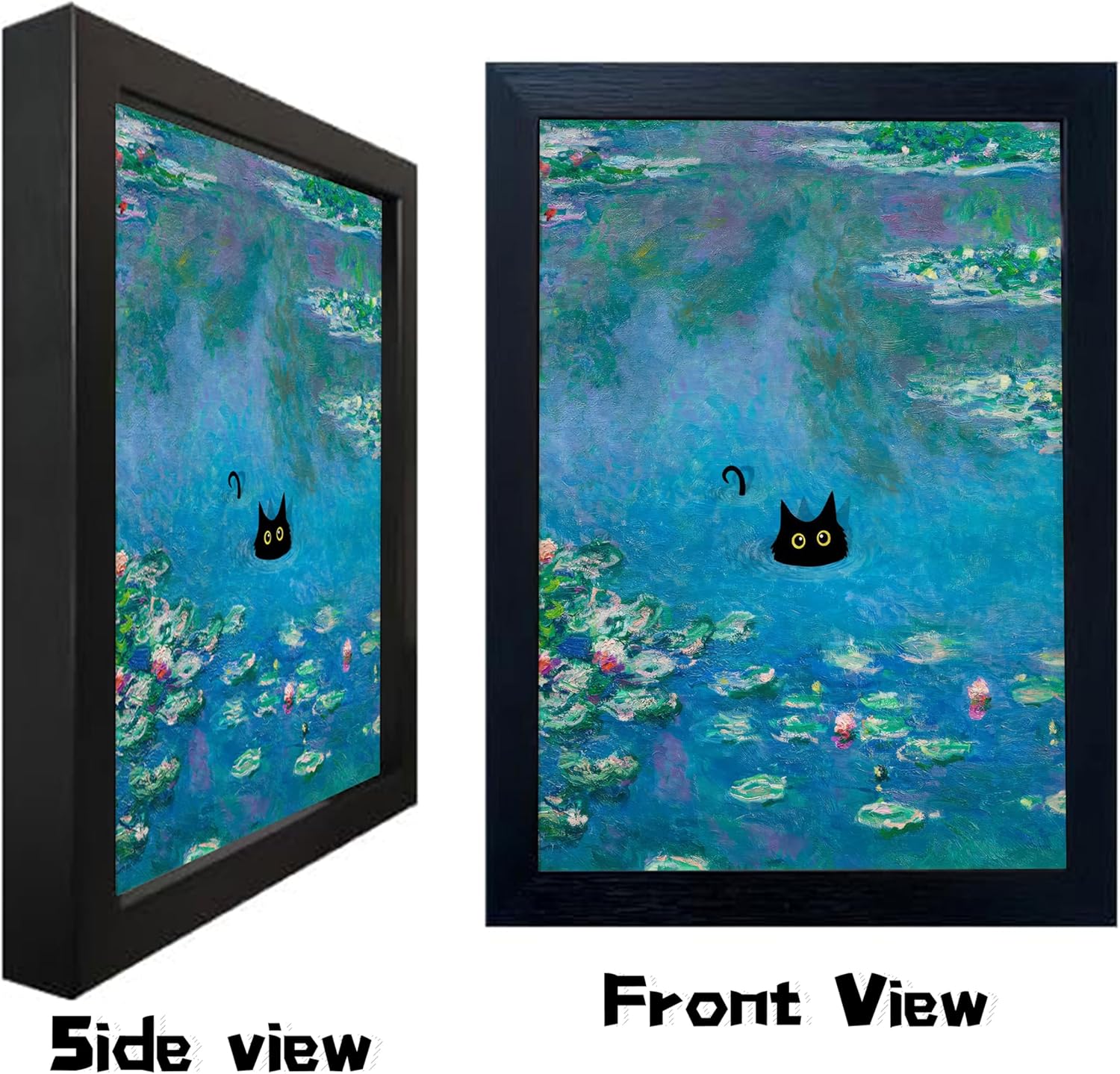 Framed Black Canvas Wall Art — 16" - View 4