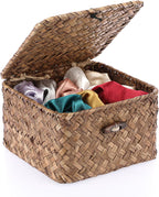 Handwoven Boho Brown Storage Basket - View 8