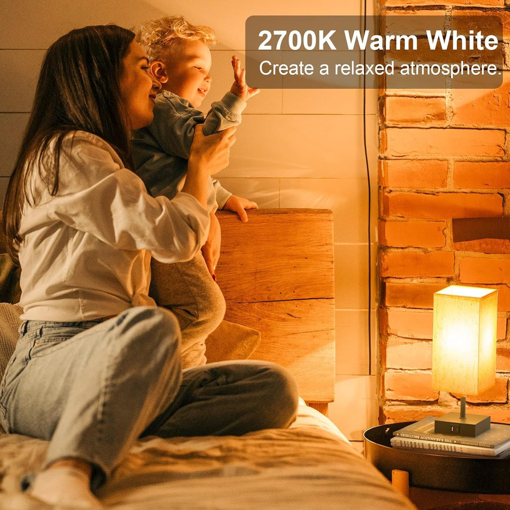 Dimmable Fabric Bedside Lamp — 5" - View 8