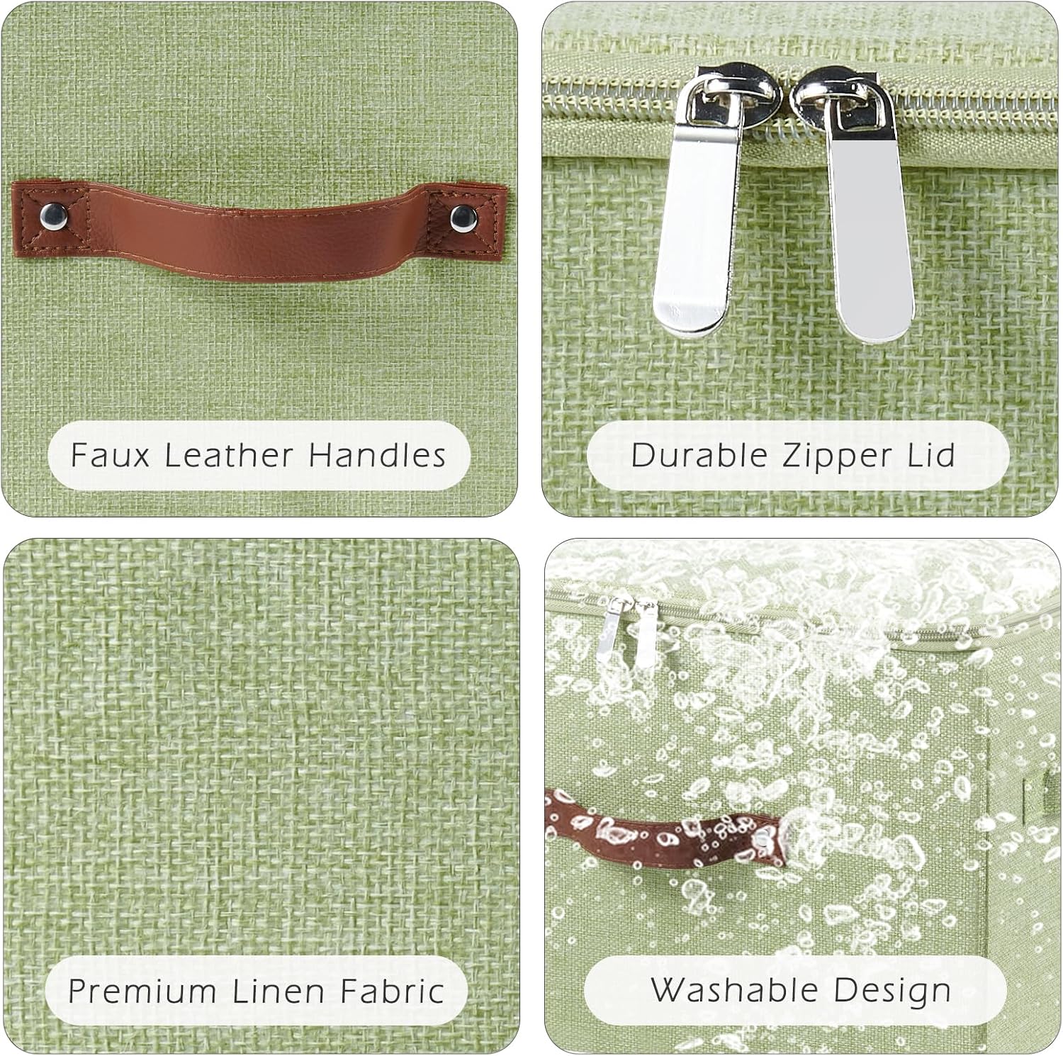 Linen Beige Storage Bin — Set of 1 - View 2