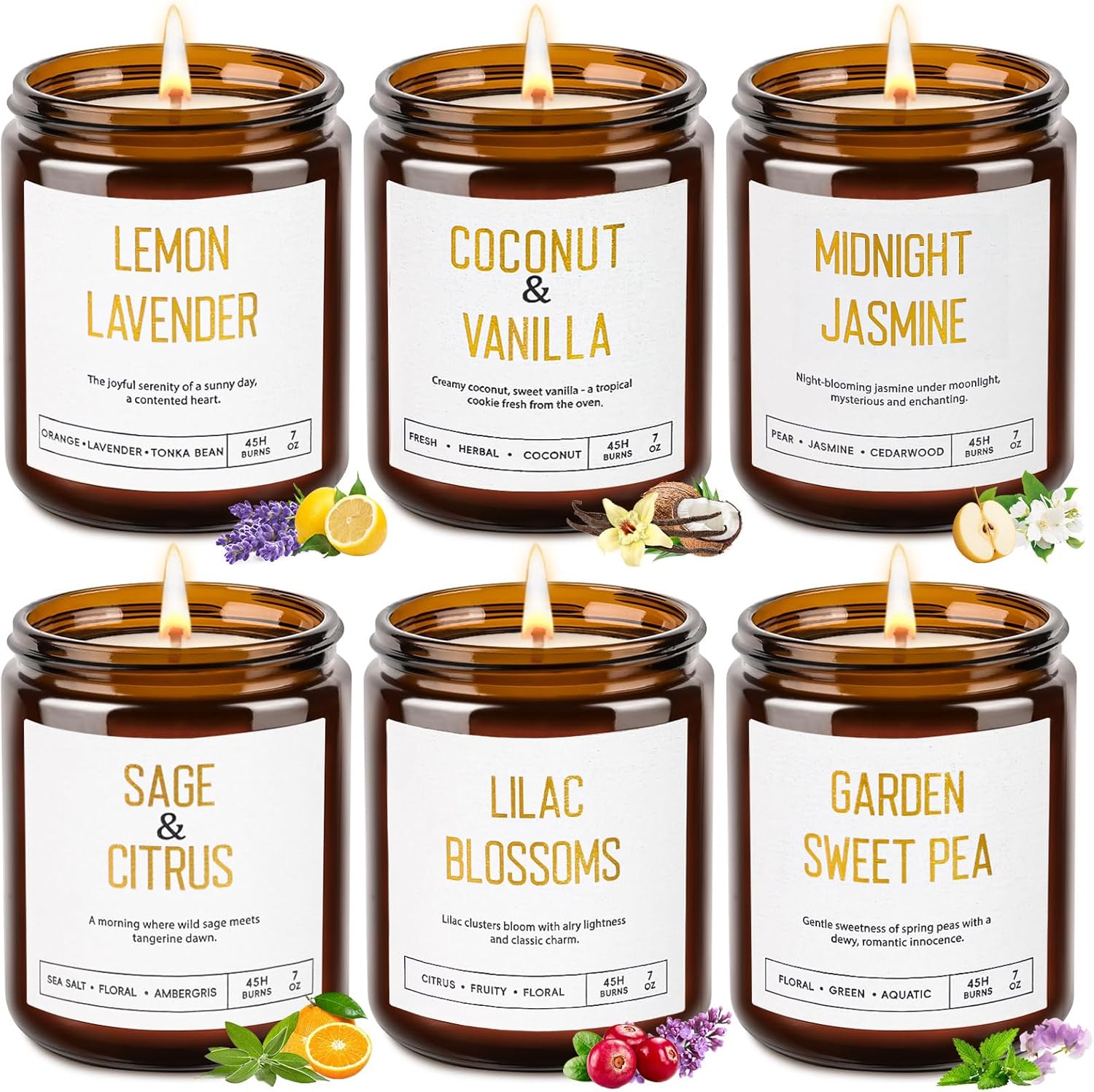 Soy Brown Scented Candle — Brown