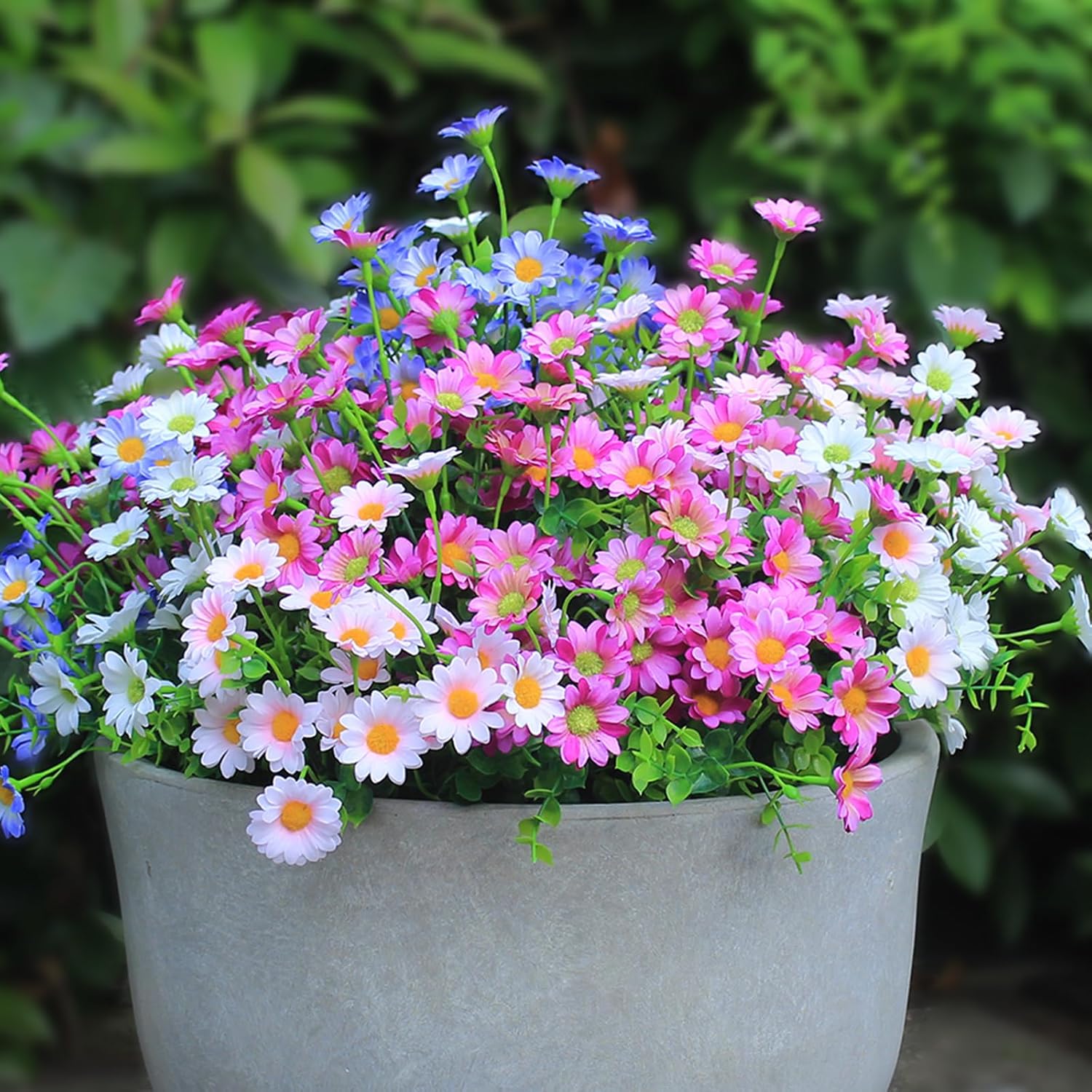 Green Faux Plant — Colorful