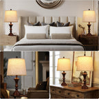 Vintage Farmhouse Black Bedside Lamp — Set of 2 - View 6