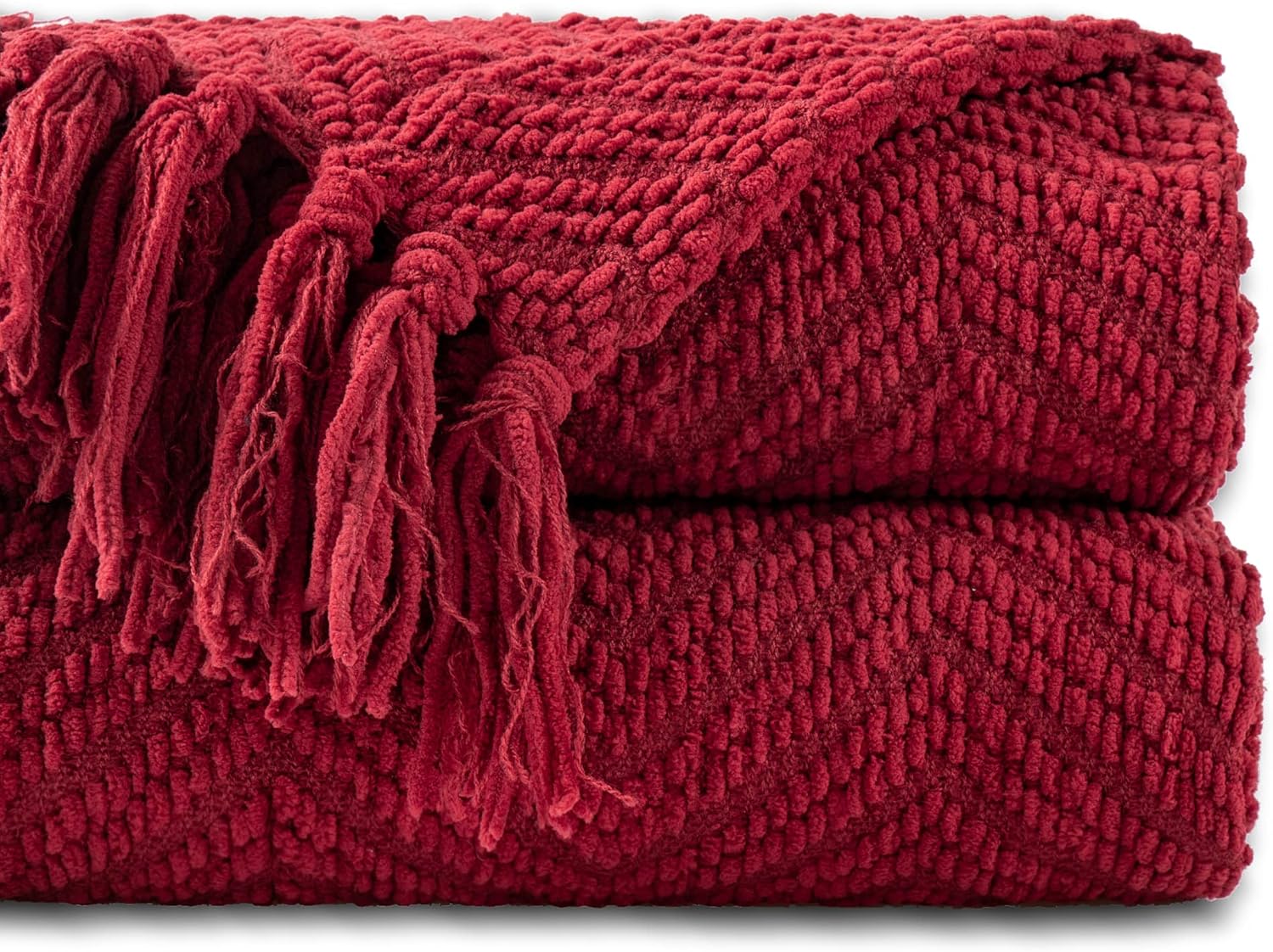 Beige Throw Pillow — 50" — Red