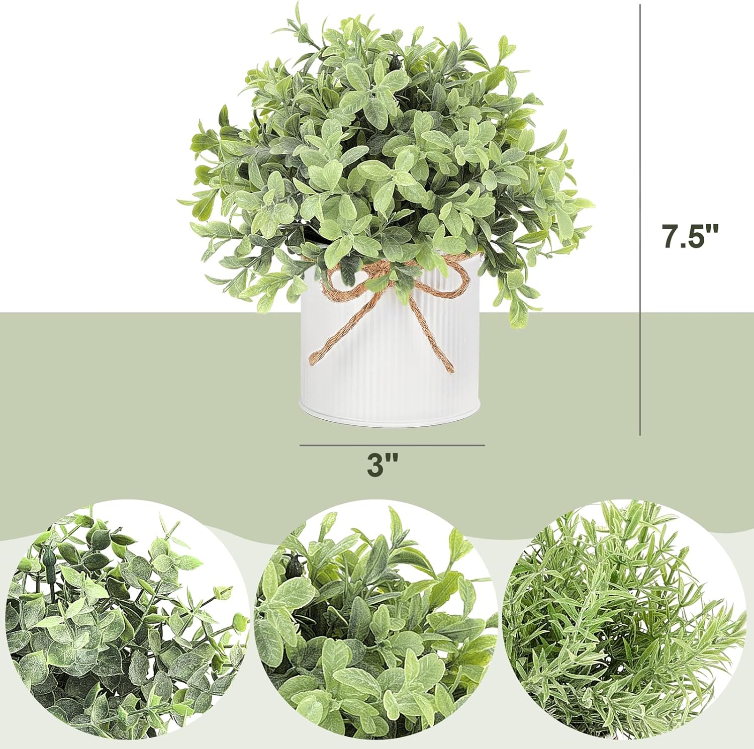 Farmhouse Black Artificial Plant — 3" - View 4
