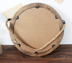 Round Farmhouse Wood Mirror — 16.2" - View 6