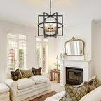 Farmhouse Black Chandelier — 5-Light - View 9