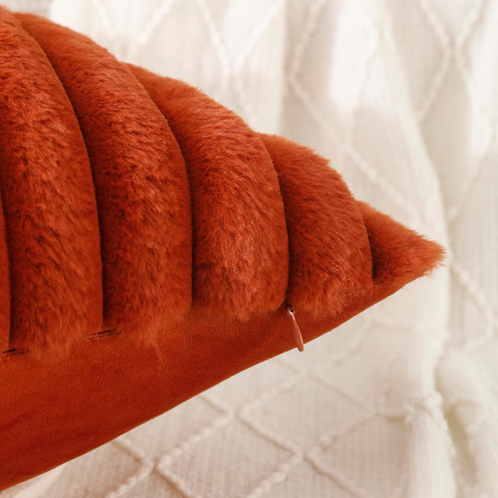 Velvet Boho Beige Throw Pillow Cover — 18" - View 2