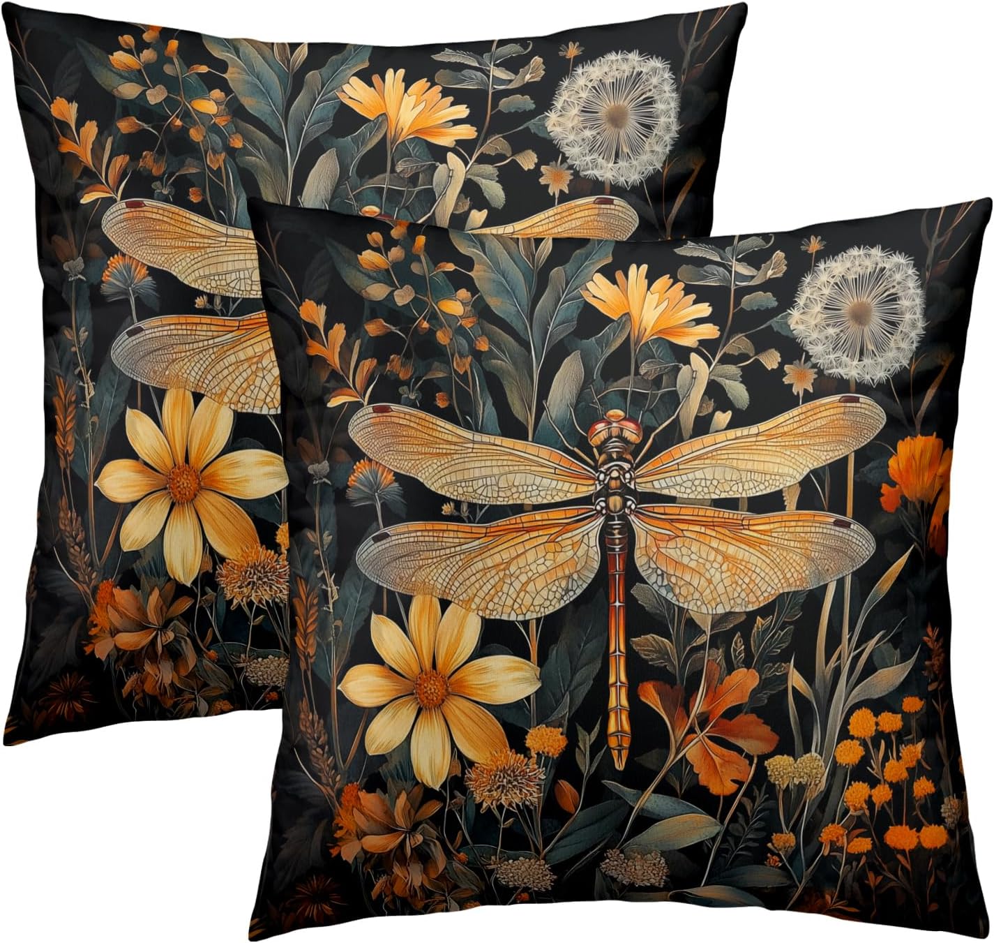 Vintage Boho Black Pillow Cover — 18" - View 2