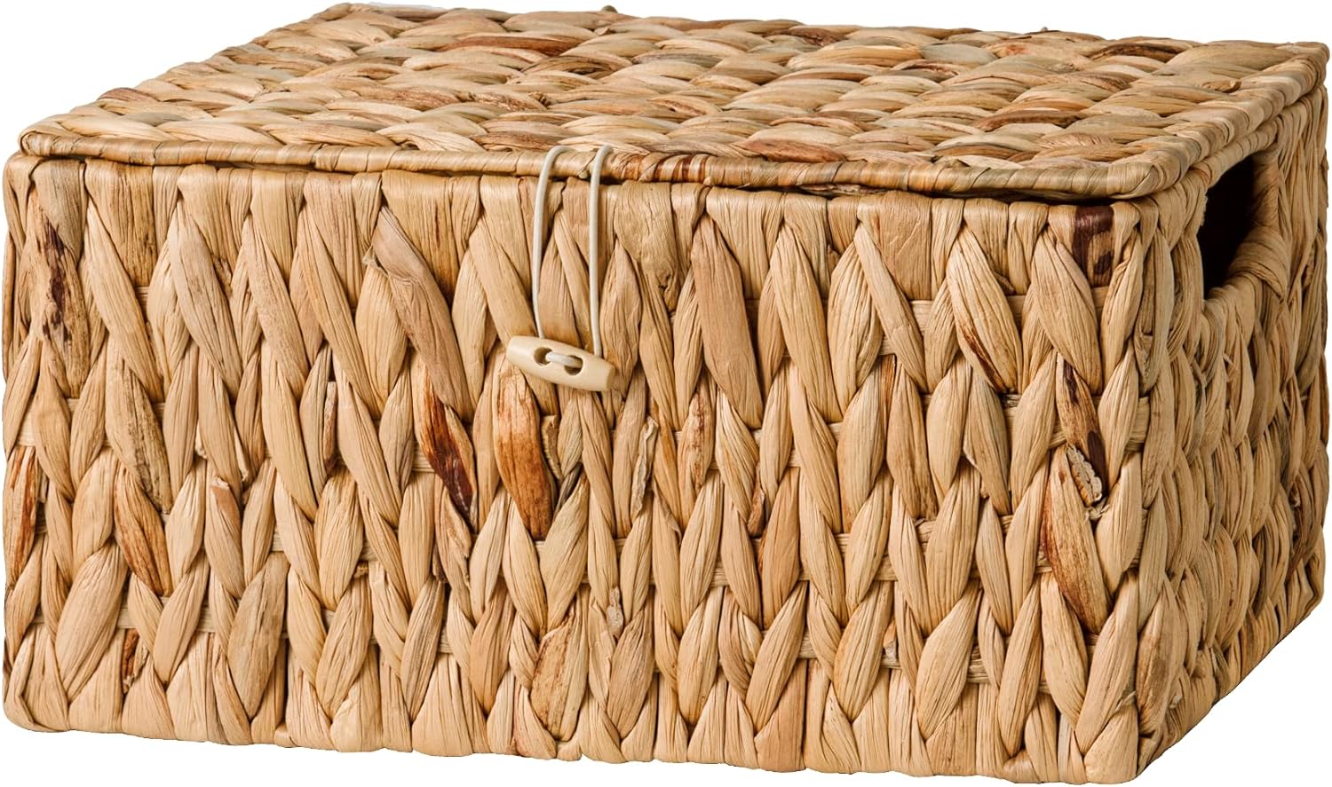 Beige Storage Basket — 15" — Natural(Water Hyacinth)