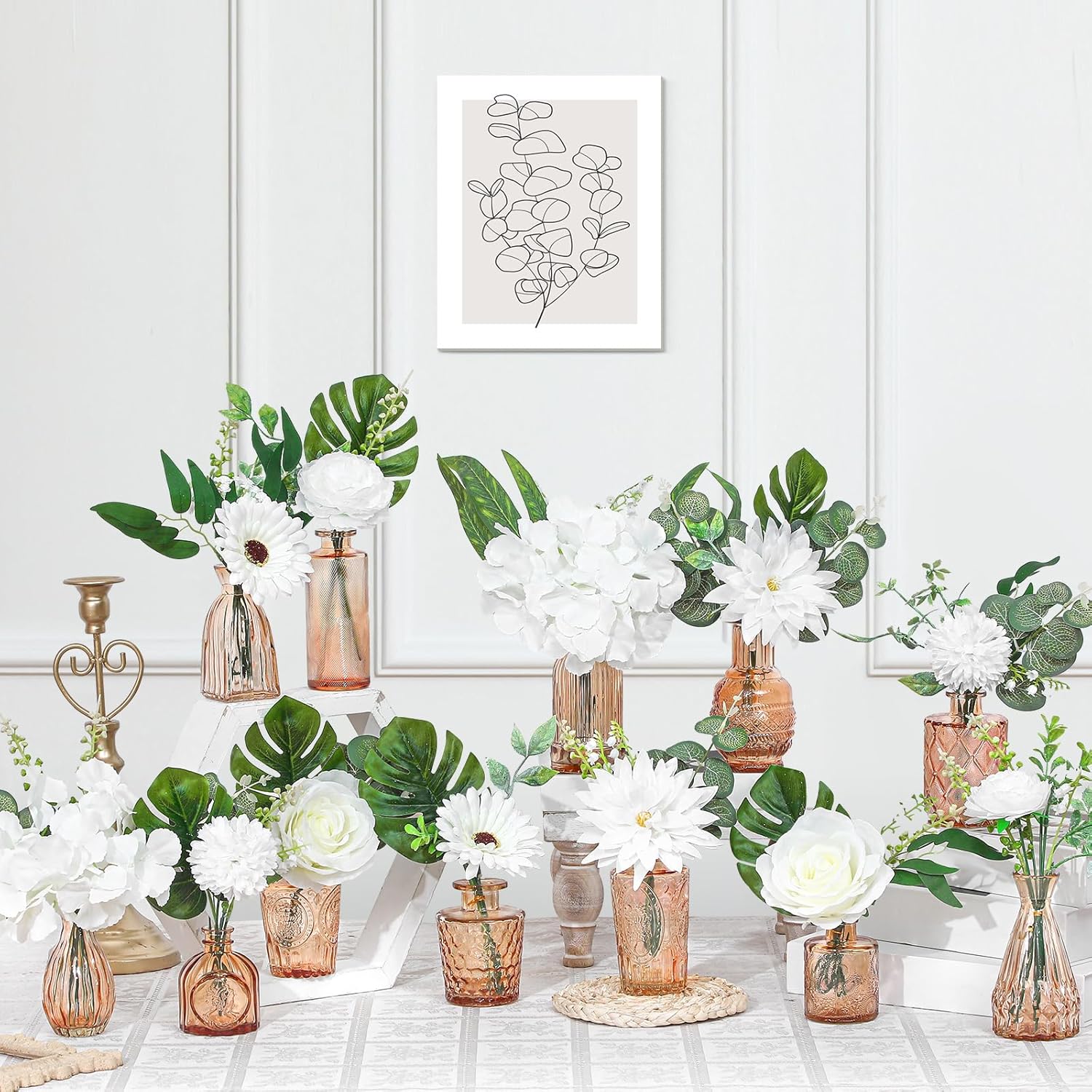 Gold Artificial Flowers — Champagne