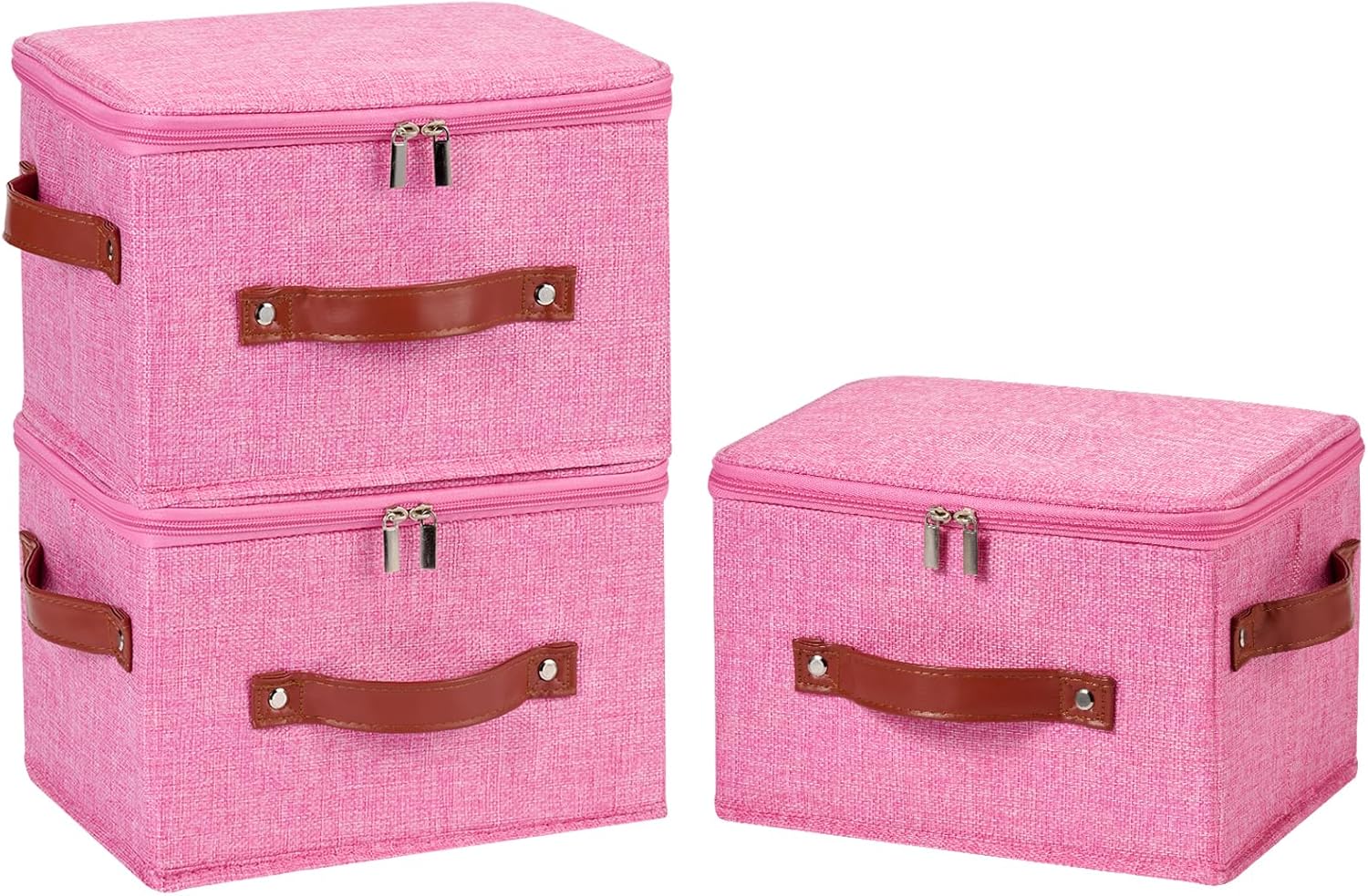 Linen Beige Storage Bin — Set of 1 — Small ( Pack of 3 )
