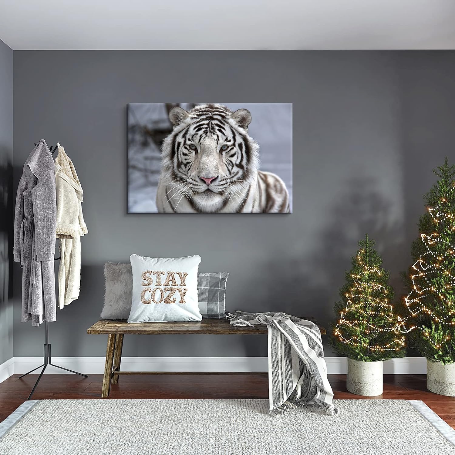Black Canvas Wall Art — 36" - View 7
