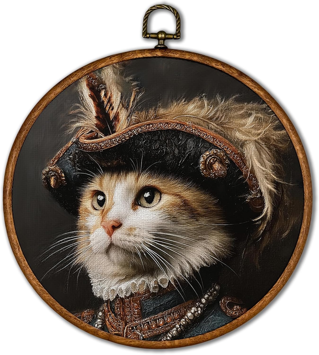 Vintage Farmhouse Fabric Wall Art — 10" — Cat-1