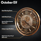Oversized Farmhouse Brown Wall Clock — 24" - View 2