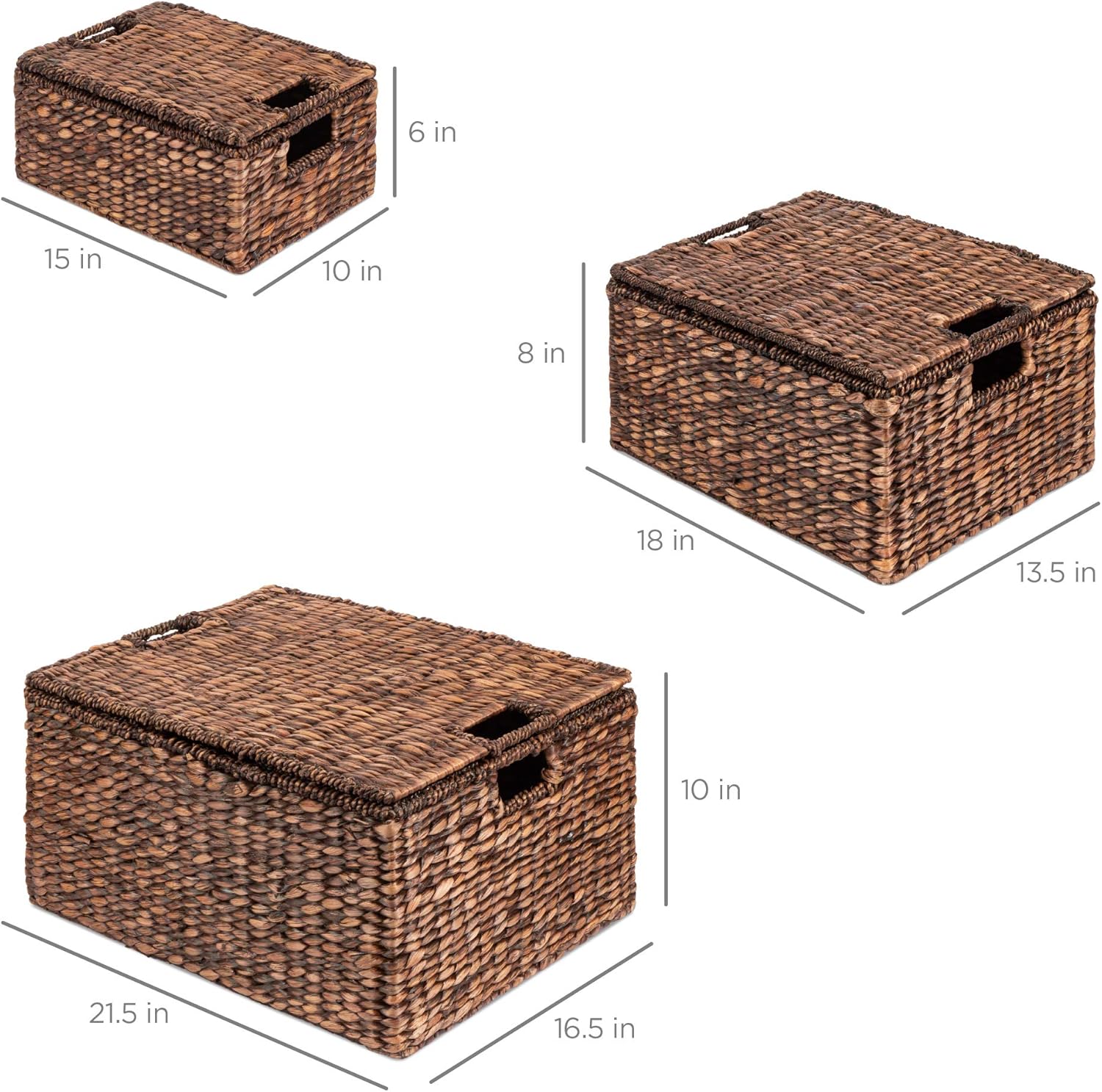Handwoven Boho Rattan Storage Basket — 21" - View 7