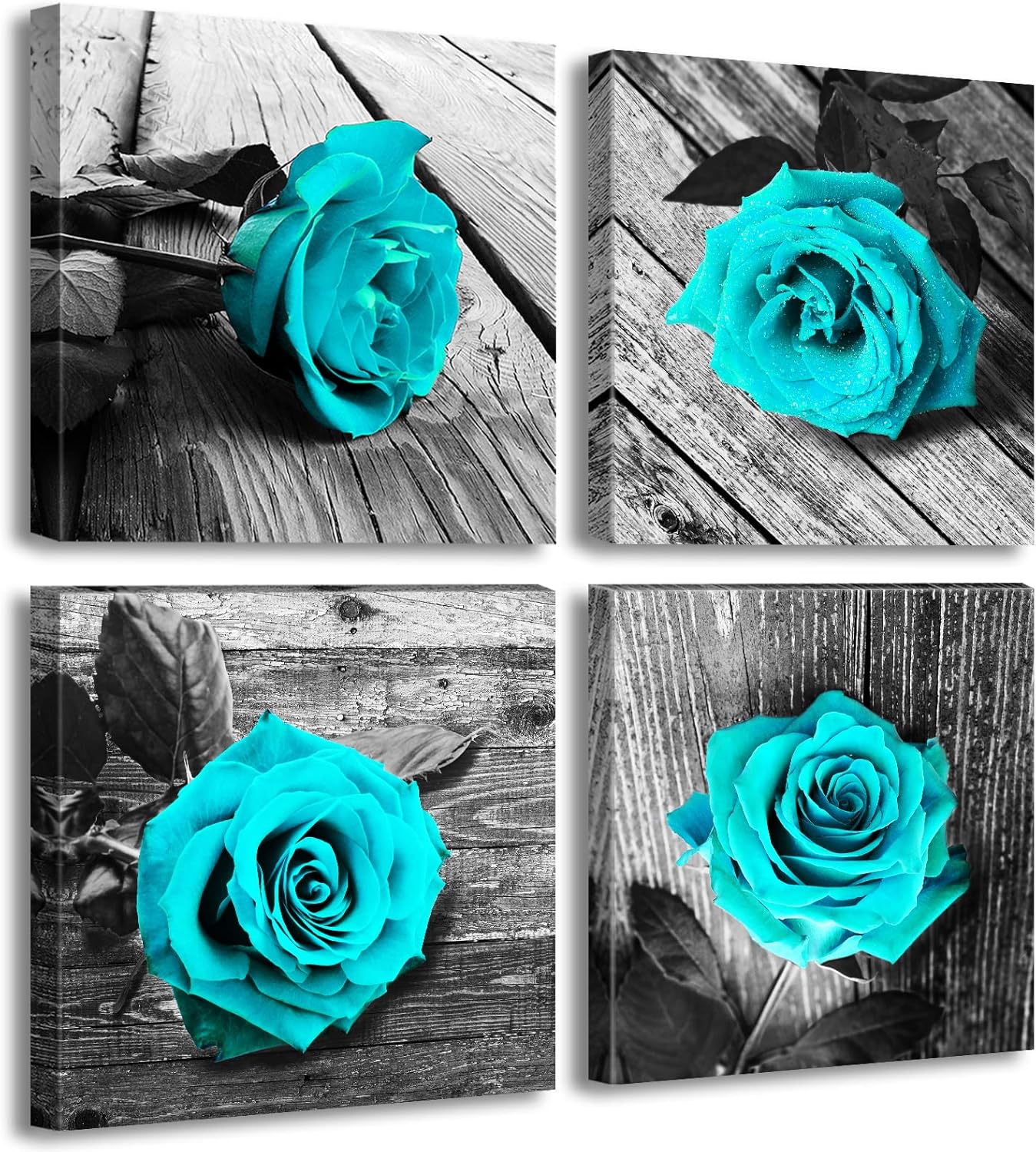 Framed Farmhouse Blue Wall Decor — 12" — 12"L x 12"W
