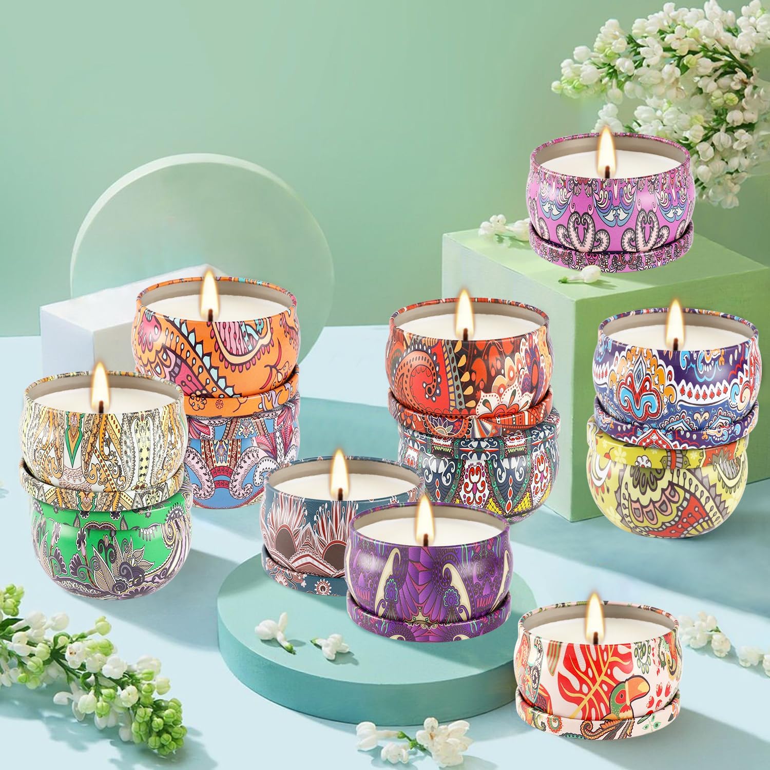 Soy Wax Metal Scented Candle — 5×36 - View 5