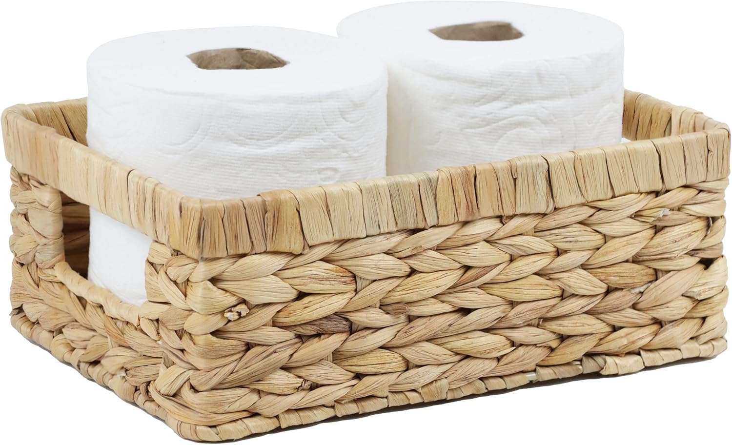 Boho Rattan Woven Basket — Water Hyacinth