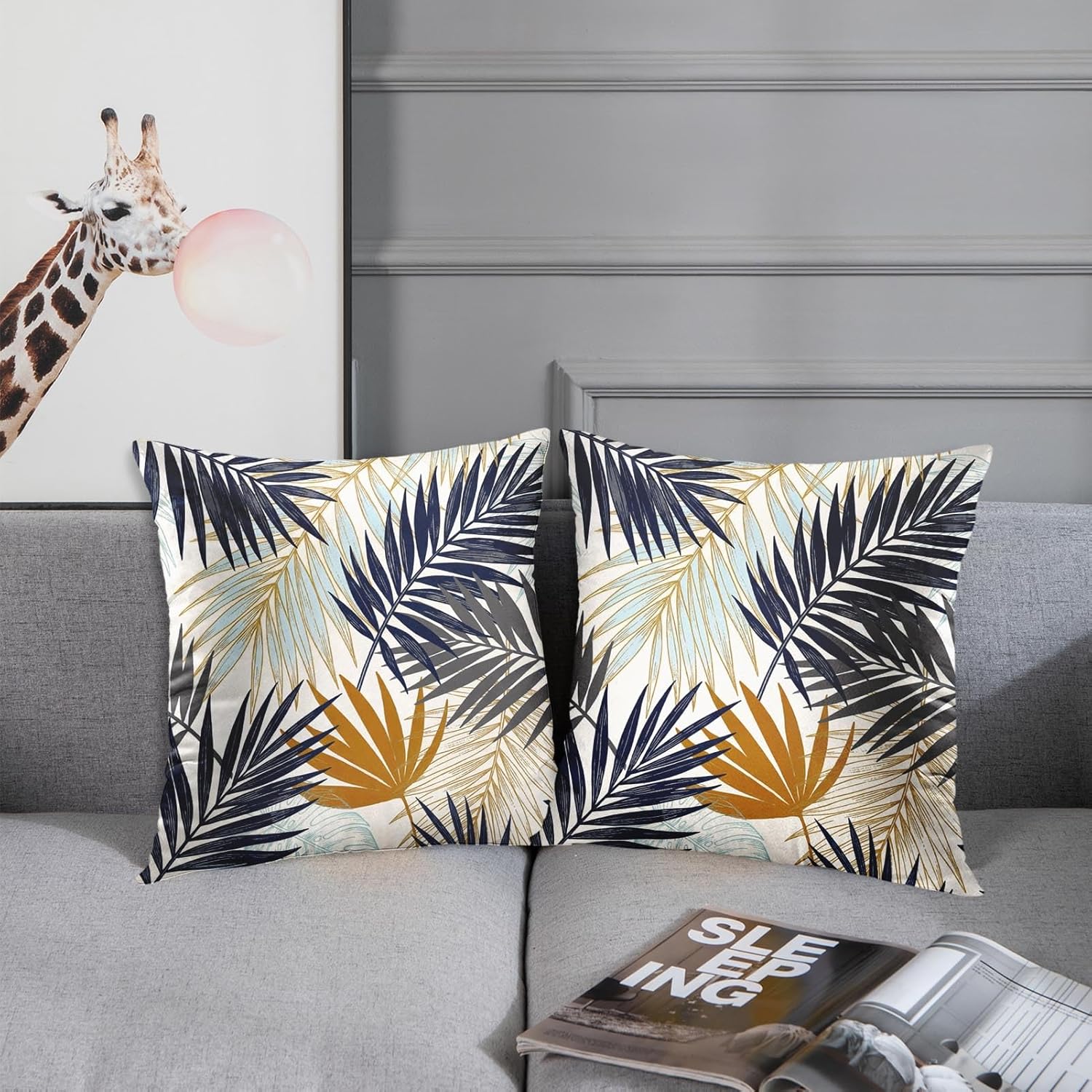 Boho Green Throw Pillow Cover — 18" - View 5