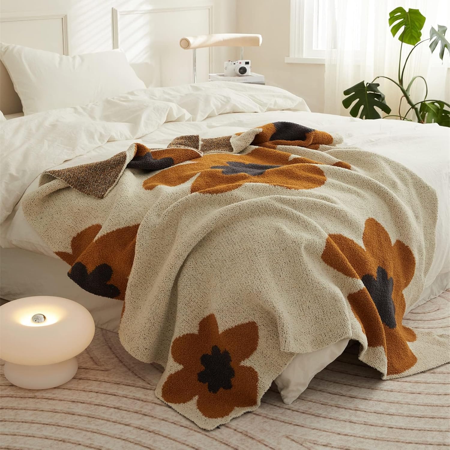 Grey Throw Pillow — 47" — Chen Orange
