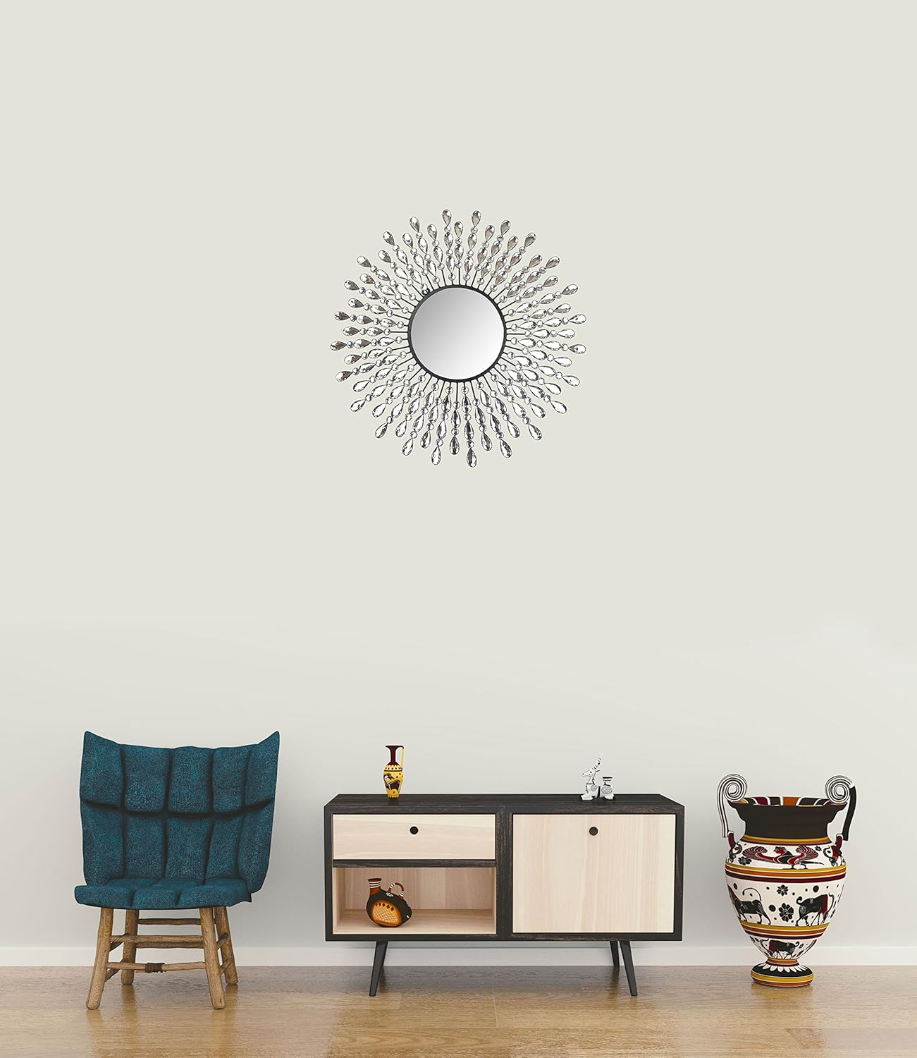 Beveled Luxe Black Wall Mirror — 23.50" - View 6