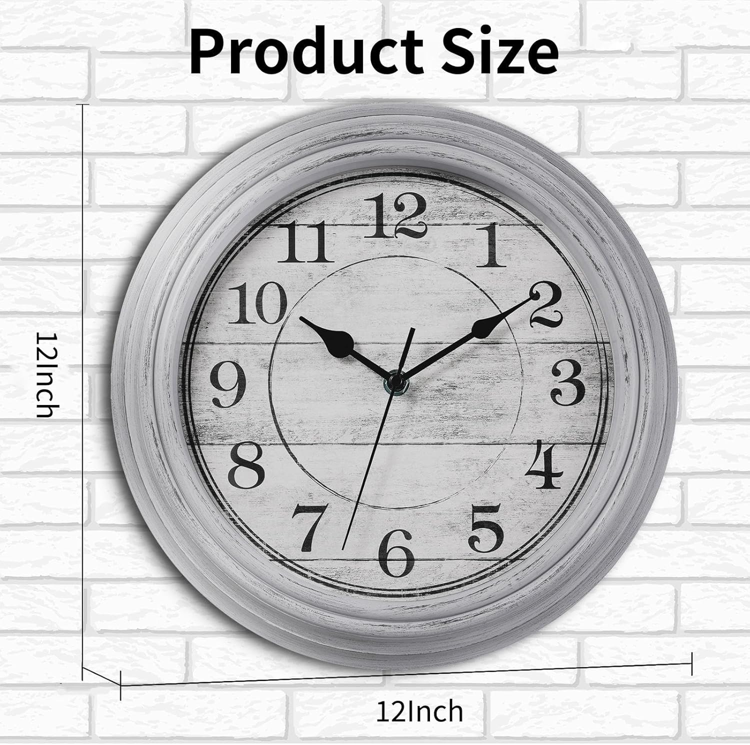 Battery Operated Gold Wall Clock — 12" - View 2