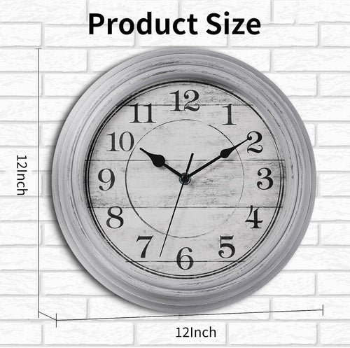 Battery Operated Gold Wall Clock — 12" - View 2