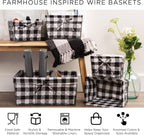 Vintage Farmhouse Black Storage Basket — 6" - View 7