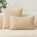 Lumbar Boho Beige Pillow Cover — 24" - View 5