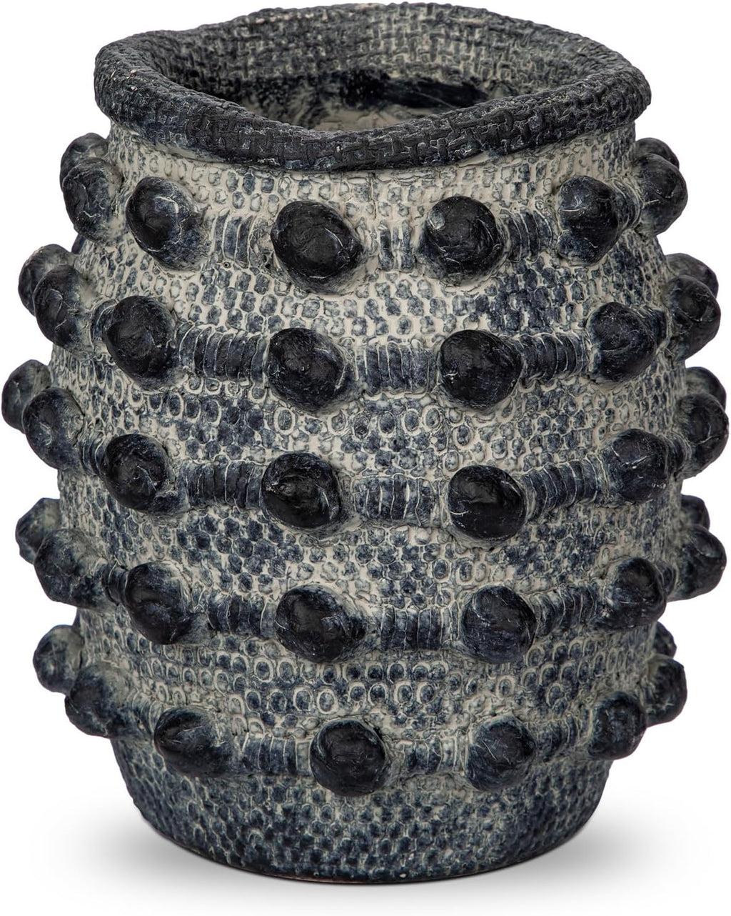 Boho Beige Vase — Smoky Black