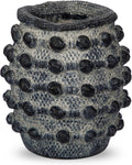 Boho Beige Vase — Smoky Black