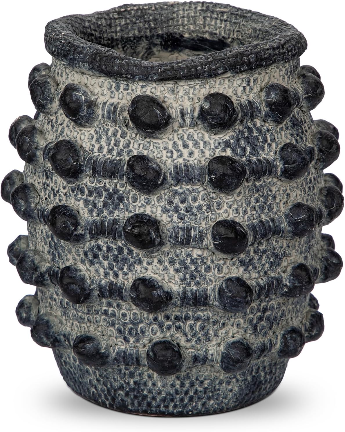 Boho Beige Vase — Smoky Black