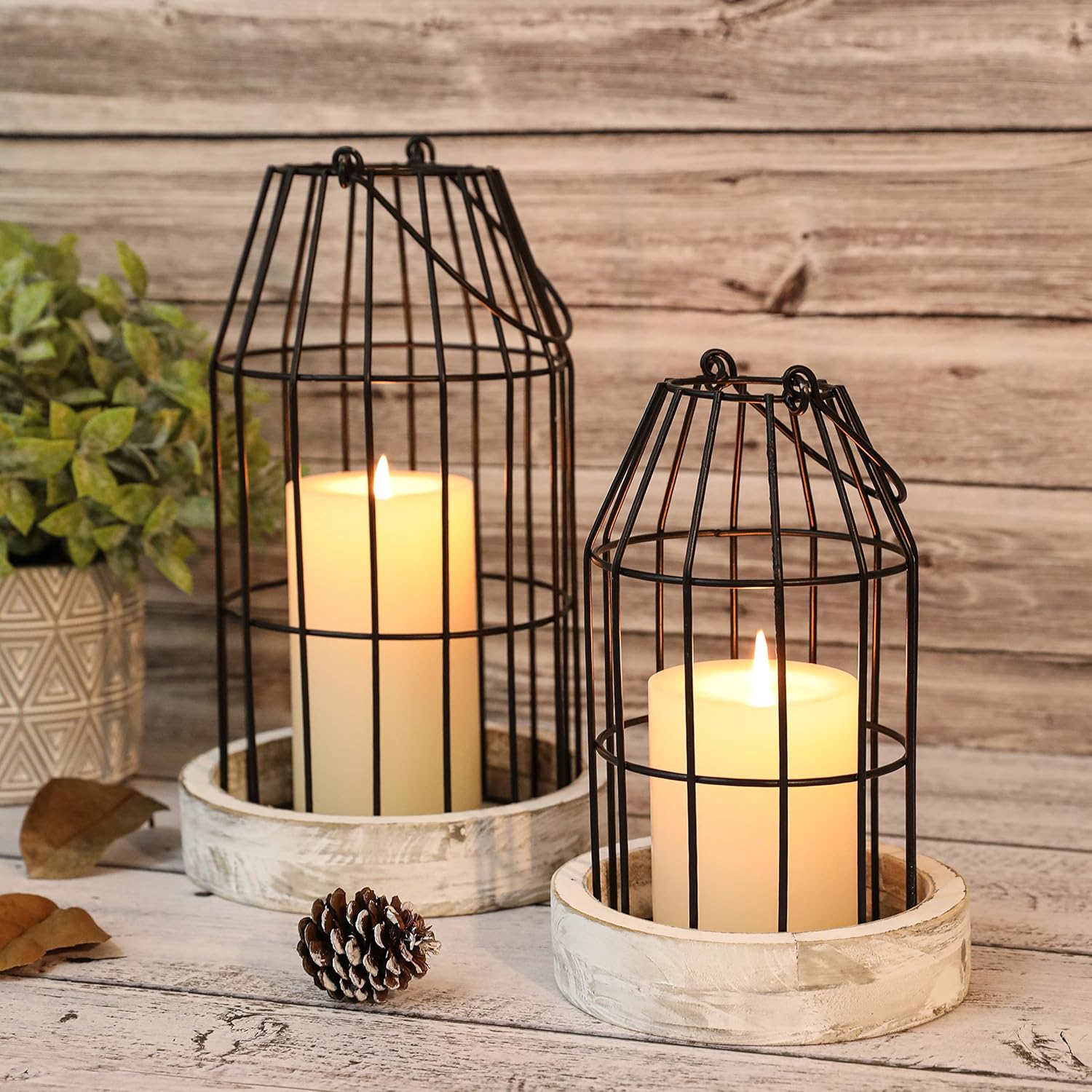 Vintage Farmhouse Black Candle — Set of 2 - View 3