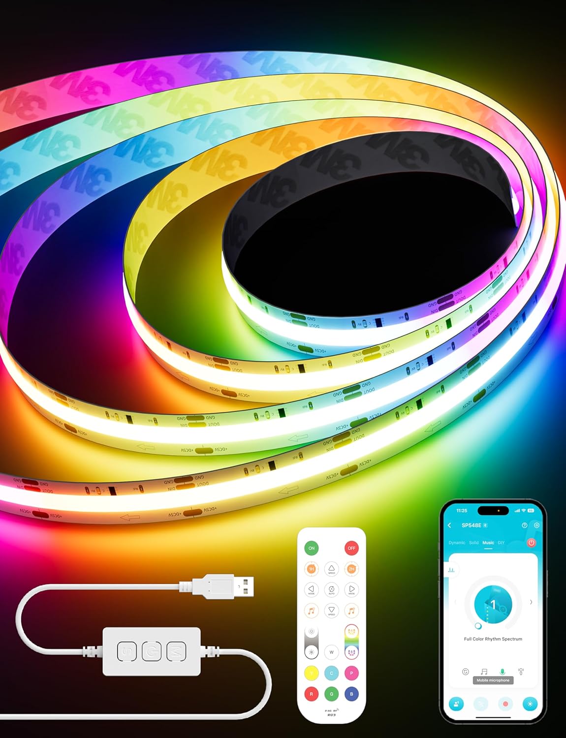 Dimmable Metal LED Strip Lights — RGB+IC(Addressable)