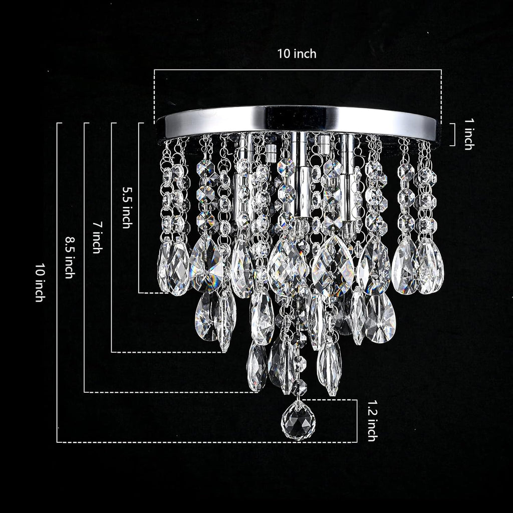 Luxe Glass Chandelier — 3-Light - View 5