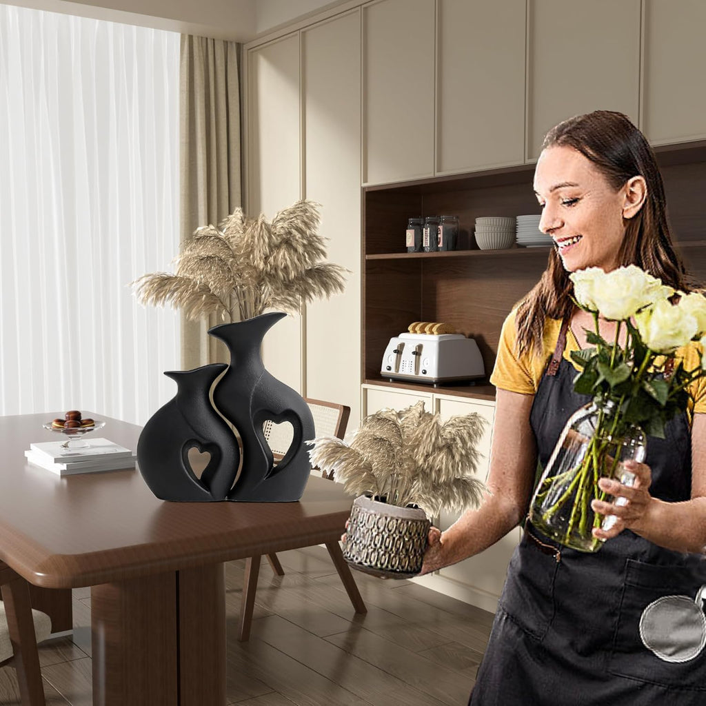 Modern Beige Flower Vase — 9.7" - View 7