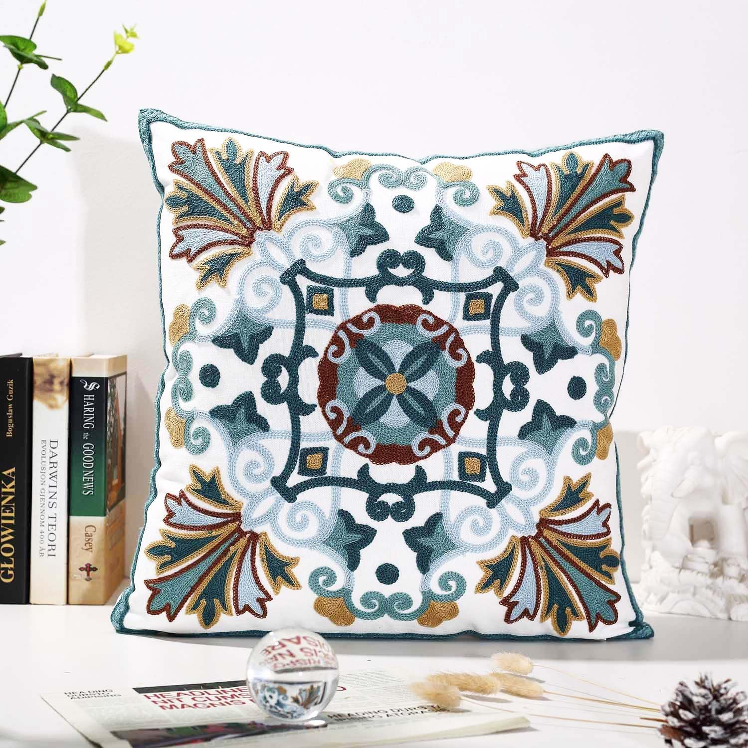Boho Fabric Pillow Cover — 18" - View 6