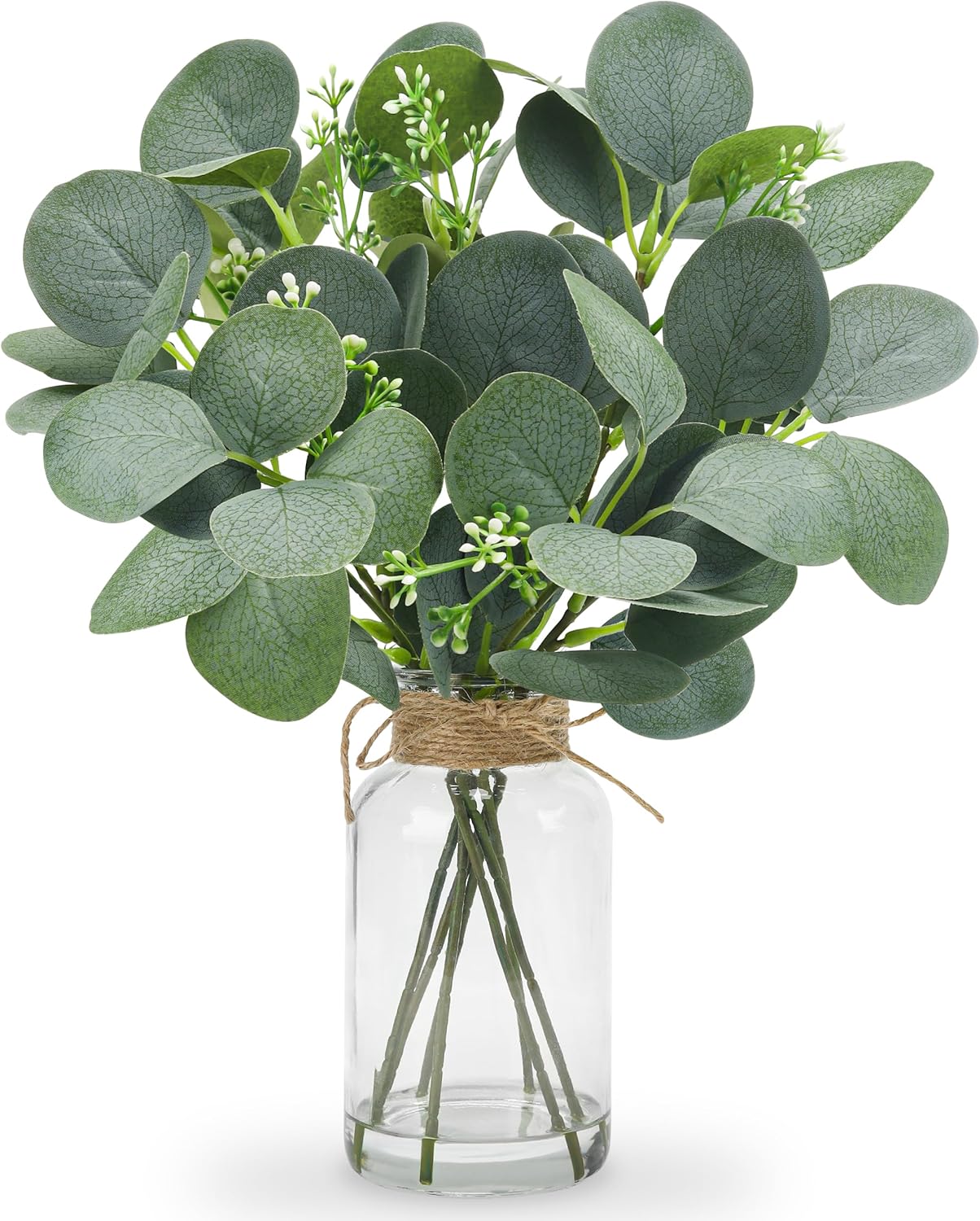 Farmhouse Black Artificial Plant — 13.5" — Clear-green