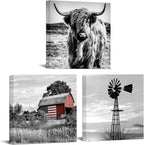 Framed Farmhouse Fabric Wall Art Print — 20x20 — Large