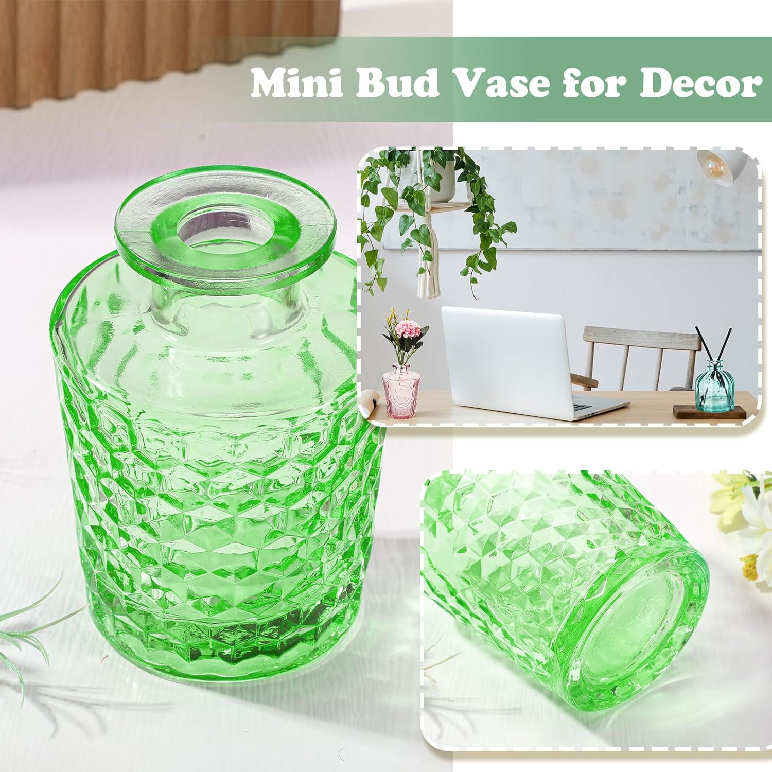 Vintage Blue Flower Vase - View 5