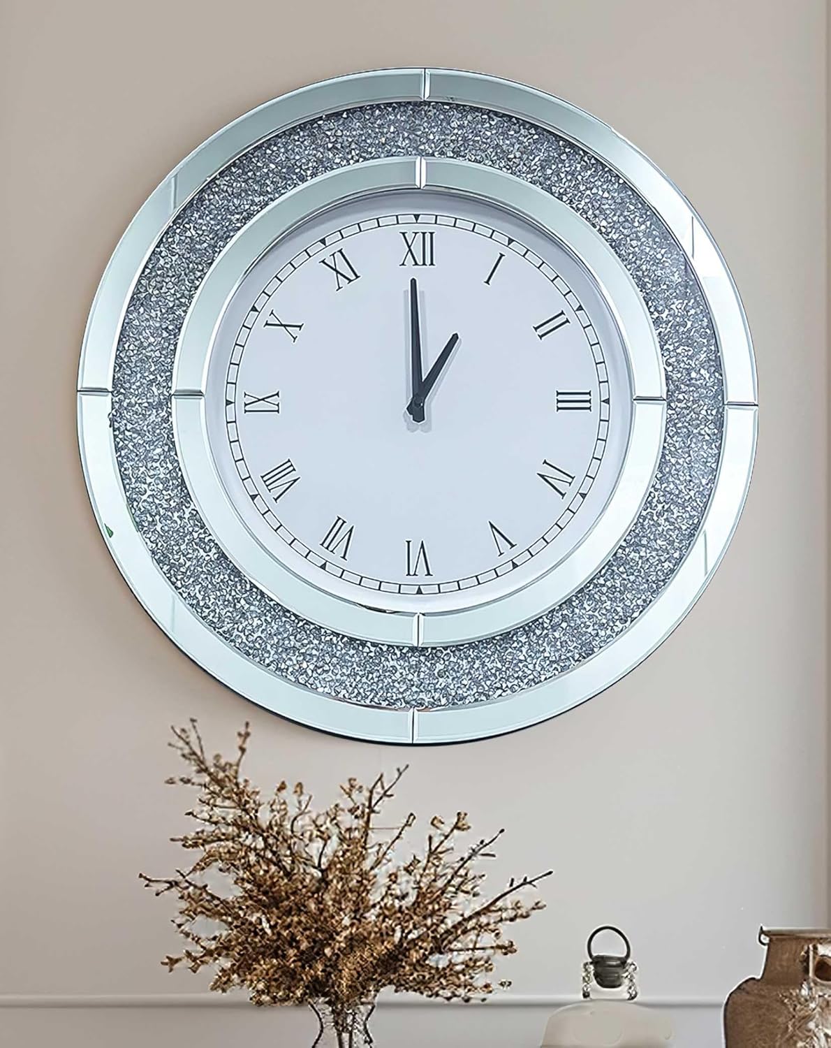 Round Brown Mirror — 32" — Diameter - 80cm