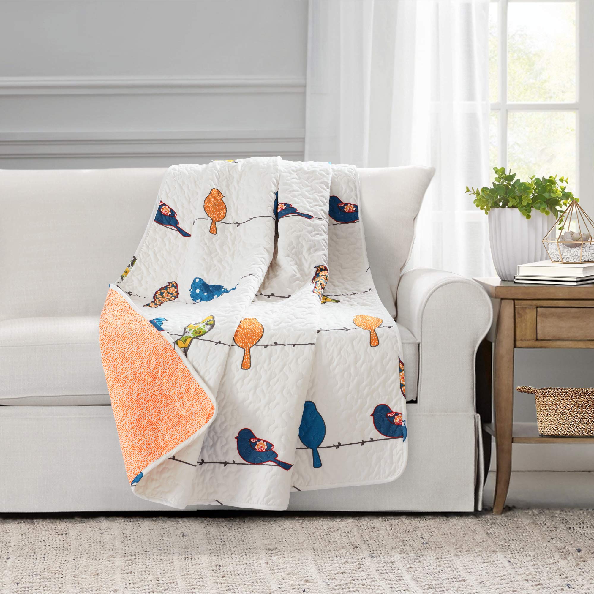 Farmhouse Blue Throw Pillow — 50"