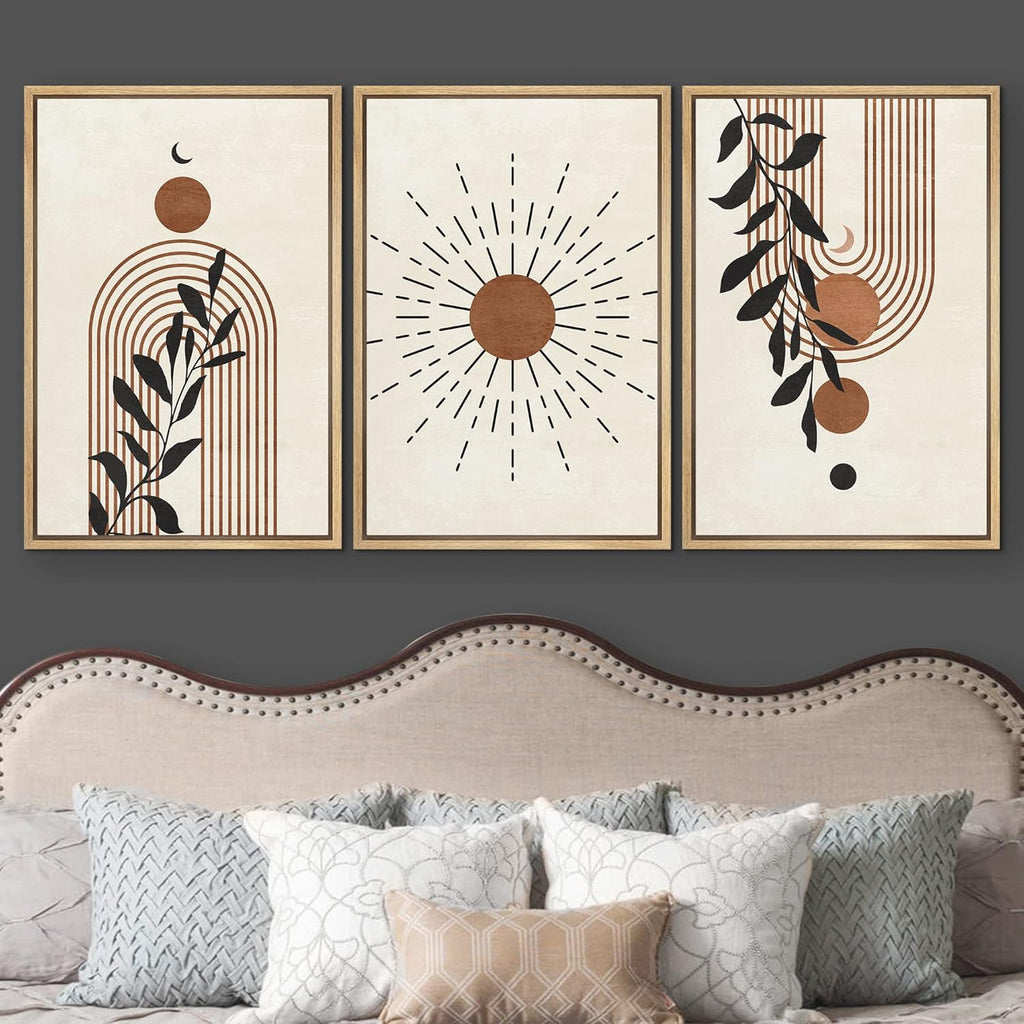 Framed Boho Fabric Wall Art — 16" - View 3